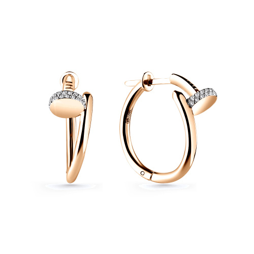 Серьги из серебра с фианитом